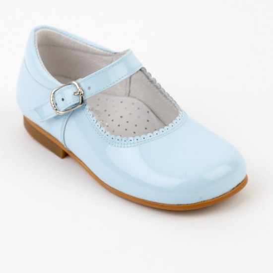 1554 Pale Blue Patent Mary Jane