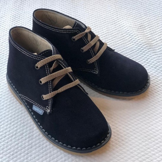 403 Angelitos Navy Suede Desert Boots