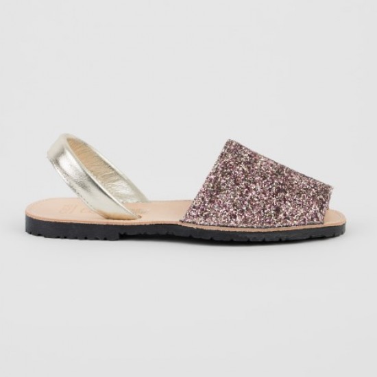 7505 Pink Glitter Spanish Sandals