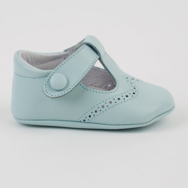 pale blue baby shoes