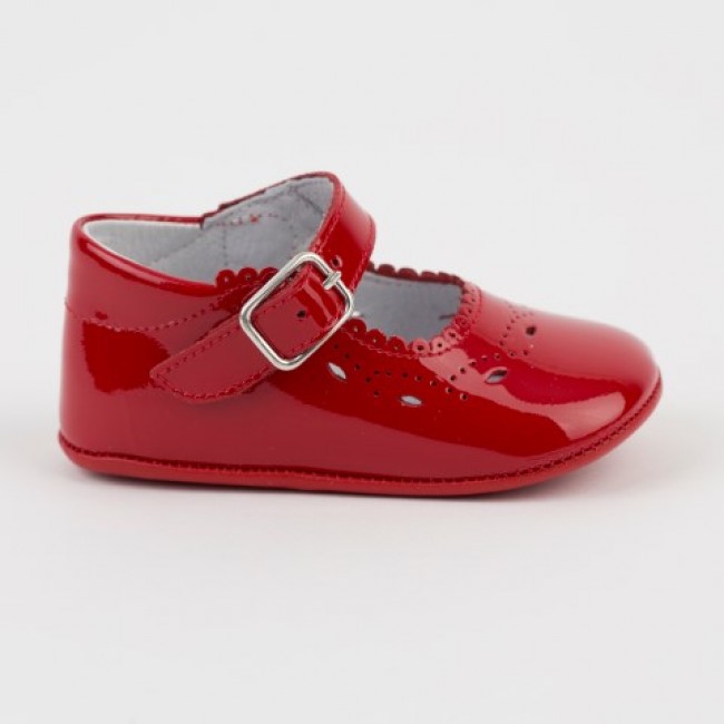 red pram shoes