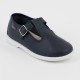 1520200 Xiquets Navy Leather T-Bar Pumps