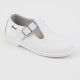 1520200 Xiquets White Leather T-Bar Pumps