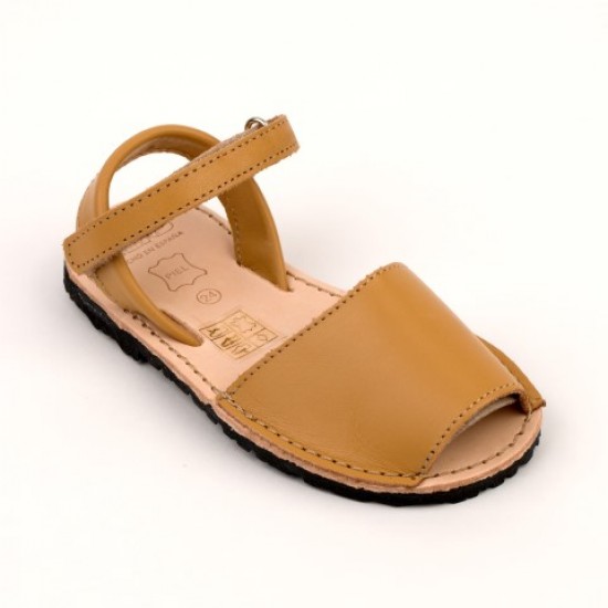 7507 Camel Leather Unisex Spanish Sandals