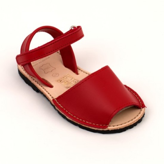 7507 Red Leather Spanish Sandals