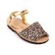 7507 Multi Glitter Spanish Sandals