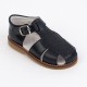 120-W Nens Navy Leather Spider Sandal 