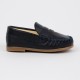 TI106 Navy Leather Loafer