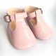 TI280 Pink Patent T-Bar Pram Shoe