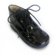 185-E Nens Navy Patent Lace up Brogue Boot