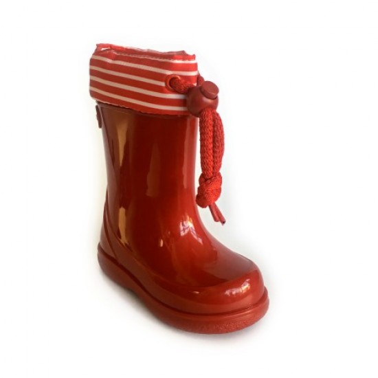 W10105 Igor Red Striped Wellies