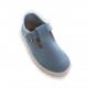 1520200 Xiquets Pale Blue Leather T-Bar Pumps