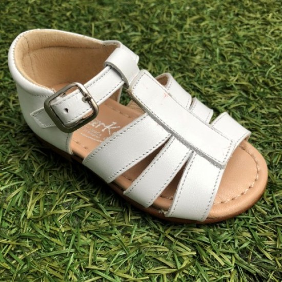 137785A Leather 3 Strap Open Toe  Sandal