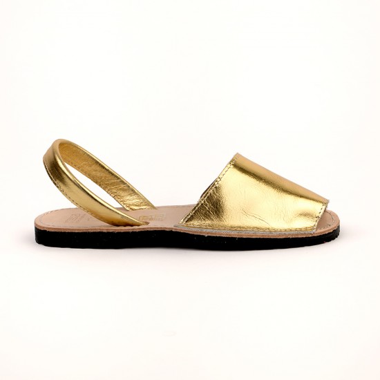 7505 Gold Leather Spanish Sandals