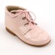 4511 Pink Patent Tassel Lace up Boots with brogue detailing