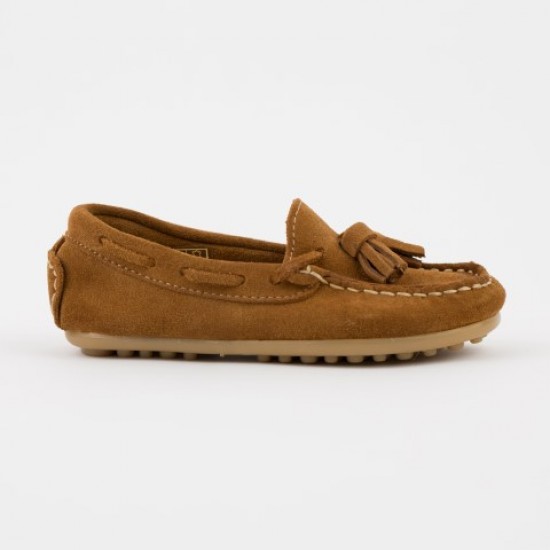 515 Tan Suede Loafer with Tassels