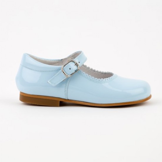 1554 Pale Blue Patent Mary Jane