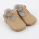 247 Camel Leather T-Bar Pram Shoe