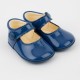 TI114 Blue Patent Mary Jane Pram Shoe