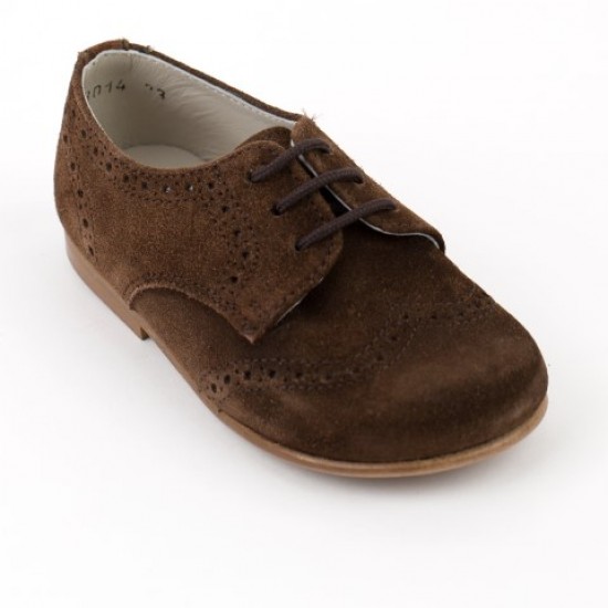 13014 Brown Suede Lace up Brogue