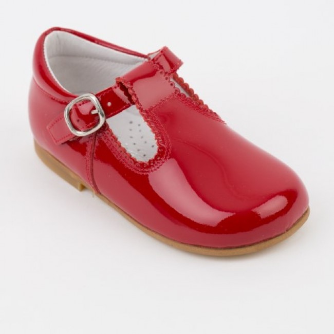 4164 Red Patent T-Bar - £40.00 - Traditional - Our Little Shoe Box ...