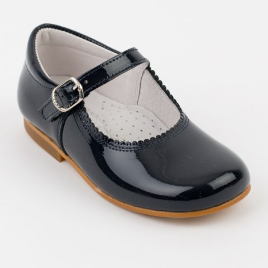 1554 Navy Patent Mary Jane