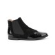 A-2644 Black Suede and Patent Chelsea Boot